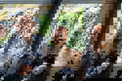 Lifetime President of Pertemps Tim Watts, Dawn West and Leo West