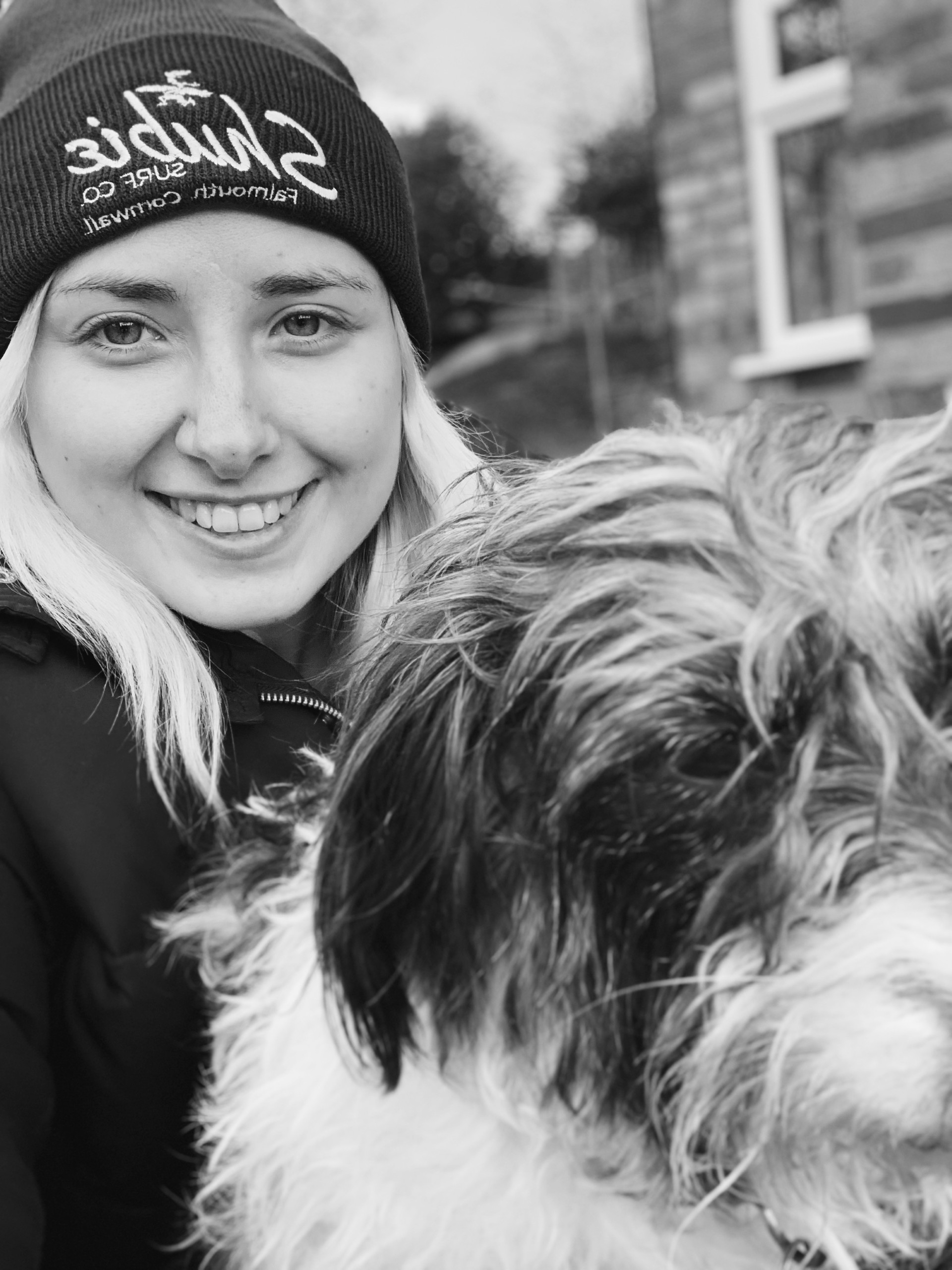 girl and her dog